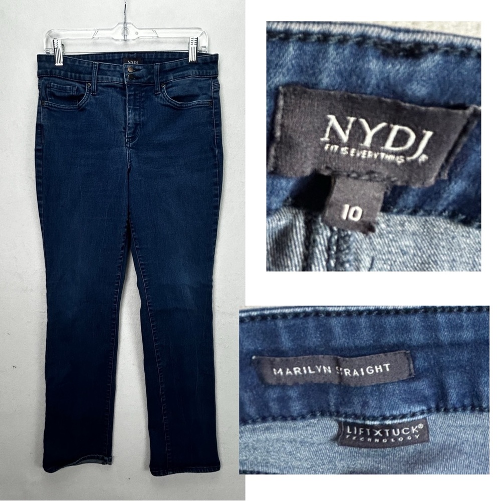 NYDJ Marilyn Straight Medium Wash BlueJeans Size 10 - 754
